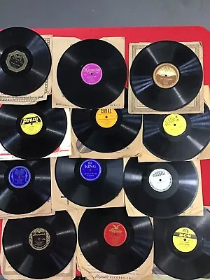 $32.87 • Buy 78rpm 10” Records Lot Of 12 All Different Labels In Original Sleeves