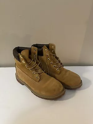 Timberland Unisex Adults Size 6 M Premium 6-Inch Waterproof Boots Wheat Nubuck • $19