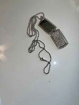 $7495 • Buy 14k Diamond And Sapphire White Gold Dog Tags