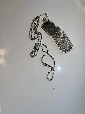 $7495 • Buy 14k Diamond And Sapphire White Gold Dog Tags