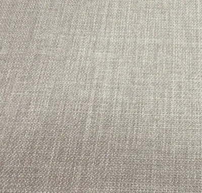 Upholstery Fabric - Stone Natural Linen Look Basket Weave Curtain Cushion Fabric • £1.75