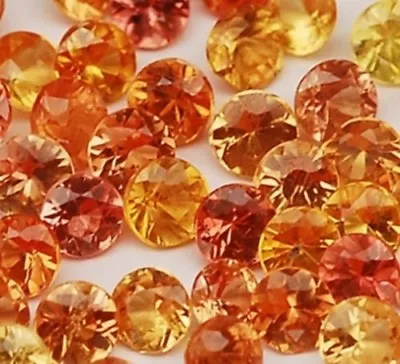 Mandarin Orange Spessartite Garnet 4 Mm Round Cut All Natural • $7.99