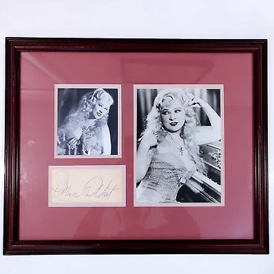 Mae West 18  X 22  Genuine Custom Framed Autograph LOA Authentication JSA Signed • $299.95