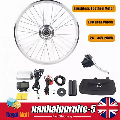 26  E-Bike Hub Motor Conversion Kit 36V 250W For Electric Bicycle Rear Wheel EU • £166.81