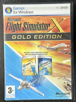 Microsoft Flight Simulator X: Gold Edition (PC: Windows 2008) Complete (B124-3) • $16.20