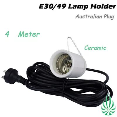 [4x] E40/E39 Ceramic CFL LED Lamp Holder Cord Hydroponic Eco Grow Tent Lights • $102.30