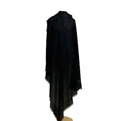 MARC JACOBS BLACK  RECTANGLE WOOL Scarf61/51 In MADE IN CHINA  #A120 • $33.60