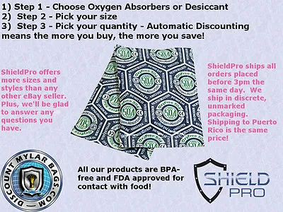 $16.99 • Buy Oxygen Absorber Desiccant Ultimate Listing - Pick Any Size And Quantity 300 500