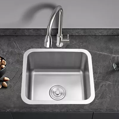 Inset/Undermount Stainless Steel Kitchen Sink Single Bowl Sink Kitchen Basin • £37.95