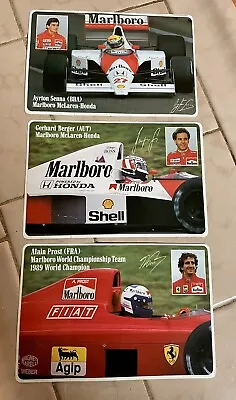 Lot Of 3 Official Marlboro F1 Team Stickers *with Alain Prost* • $150