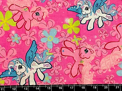 Tina Scrap 9 X21  My Little Pony Cupcake Rainbow Flower Hasbro Cotton Fabric • $2.89