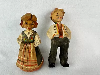 Vintage Dutch Boy And Girl Figurines Norway Swedish 4 1/2  To 5 1/4  Tall • $9.99