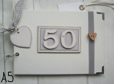 £13.60 • Buy PERSONALISED 50TH Birthday .A5  SIZE. PHOTO ALBUM/SCRAPBOOK/MEMORY BOOK.