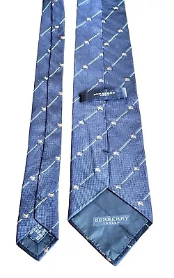 Burberry Blue 100% Silk Tie. • $50