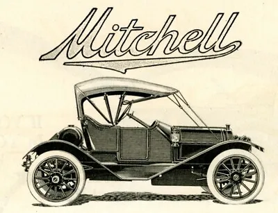 1912 Original Mitchell-Lewis Ad. Two-Passenger Roadster.  Racine Wisconsin • $8.50
