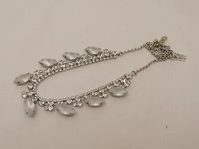 Marks And Spencer M&S Silver Tone Rhinestone Necklace • £4.99