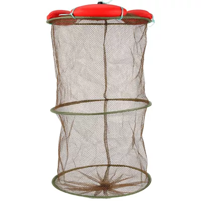 Fishing Basket Net Guard Shrimp Nylon Drawstring Foldable Catch • $10.69