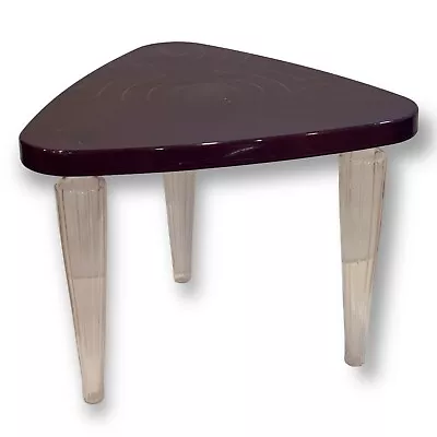 Ikea PS Bolso Side Table Maria Vinka 90's Triangular Red W/ Clear Legs Blemished • $65.43