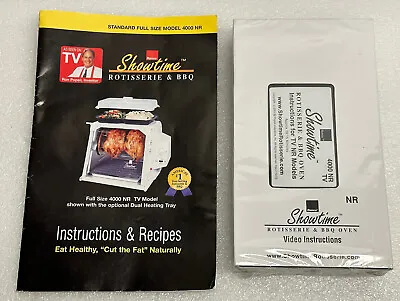 Ronco Showtime Rotisserie & BBQ Oven Instruction VHS Tape & Recipe Book • $12.99