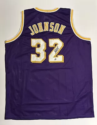 Magic Johnson Signed LA Lakers And Michigan State Jersey. Both W/Beckett COA’s • $215