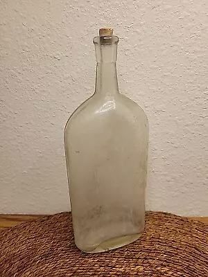 Vintage Glass Bottle With Cork • $10.95