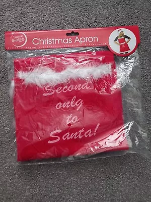 Christmas Apron Ladies Novelty  Apron One Size Red  • £5.99