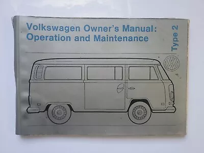 1972 Volkswagon Type 2 Mini Bus Owners Manual • $49.99