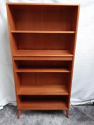 G Plan Mid Century Teak Bookcase With Working Lights On Wooden Legs * • £195