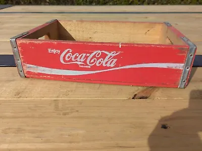 Vintage Coca Cola Wooden Red Crate W/Metal Banding  Nice! Newport Ark  • $10