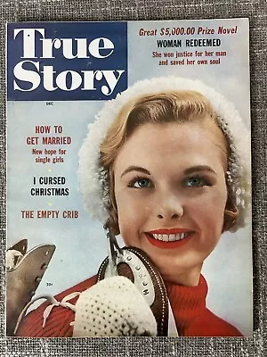 True Story Magazine Love Confessions Pulp Fiction December 1955 Stories • $14.13