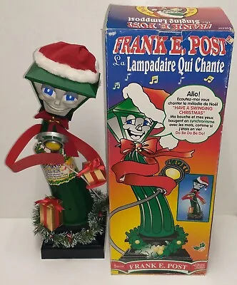 Vintage 1998 Frank E. Post Animated Singing Lamp Post Christmas SEE VIDEO READ • $99.75