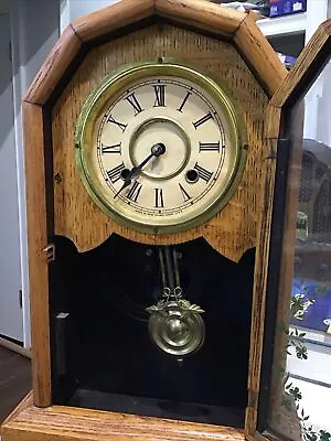 Antique New Haven Clock Mantel Shelf Wall..loud Chime Works 1800s8 Day • $99.99