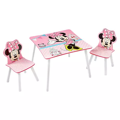 Minnie Mouse Table And Chair Set Toddler Junior Wooden Furniture Playroom Disney • £39.99