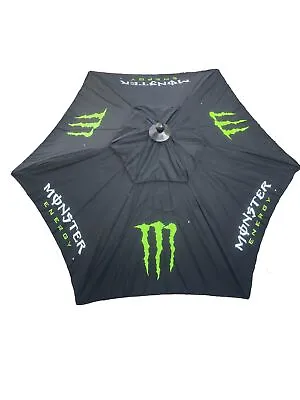 Monster Energy Genuine Outdoor Patio Large Umbrella  NEW  Never Used 7x6 Metal • $230