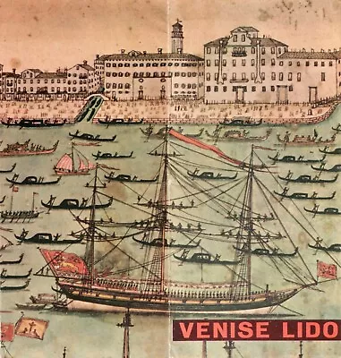 1930's Vintage Italian Tourist Pamphlet Of Venice Lido (In French Recto/verso) • £316.72