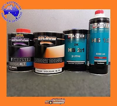 Complete 12lt Respray 2pack 2k Auto Paint Clear Over Base Kit Basecoat Clearcoat • $748.50