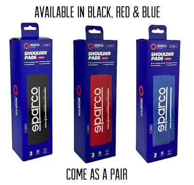 Sparco Seat Belt Pads Comfortable Car Harness Cover Shoulder Pads Black Red Blue • £12.99