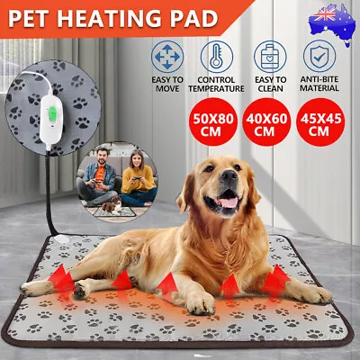 Electric Pet Heat Mat Heated Pad Dog Cat Heating Blanket Bed Waterproof Cover AU • $11.50