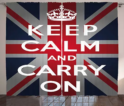 Union Jack Curtains Words Crown UK Flag • £39.99