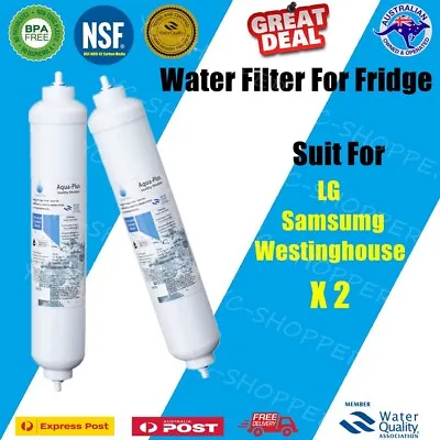 2 X LG External Fridge Water Filter 5231JA2012A ADQ73693901 Compatible  • $33.85