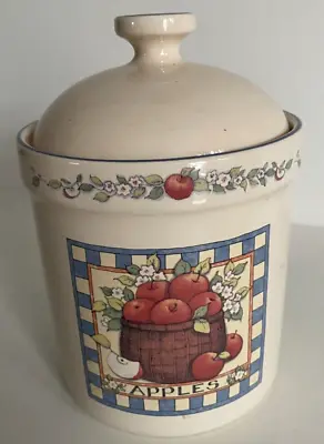 Vintage Susan Winget Jar Canister Country APPLES Farmhouse Cottagecore 4  • $10.99