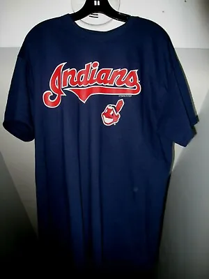 Cleveland Indians Mlb Chief Wahoo Logo Big And Tall Navy T-shirt Mlb Genuine Nwt • $22.95