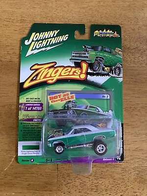 Johnny Lightning Street Freaks Zingers ‘66 Chevy Chevelle SS White Green NEW • $6.99