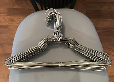 50  Silver Metal Steel Wire Hangers Shirt Clothes Size 16 Inch • $15.99