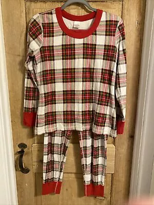 Hanna Andersson Women’s Large Jersey Plaid 2 Piece Pajamas Organic Cotton • $22