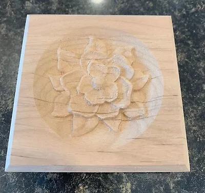 Magnolia Flower Engraving Trim Wood Corner Trim Block Door Trim Window Trim • $10.50