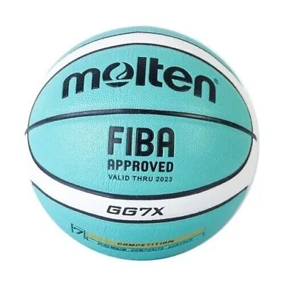Molten Gg7x Basketball Ball Official Size 7 Pu Leather Blue Outdoor Indoor • $44