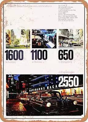 METAL SIGN - 1967 Mercedes Benz Taxicabs Around The World Vintage Ad • $21.95