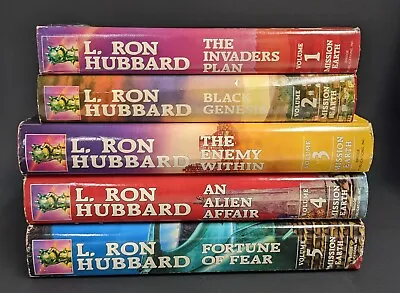 L. Ron Hubbard Mission Earth Book Series HC Volumes 1-5 1985 1986 • $22.99