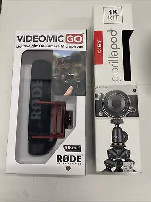 Rode VideoMic Go Lightweight On-Camera Microphone & Joby Gorillapod 1k • £40